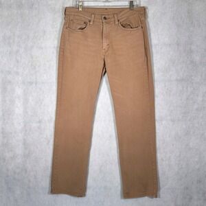 Levis Pants Mens 33x32 514 Straight Fit Tan Good Khaki Stretch Cotton